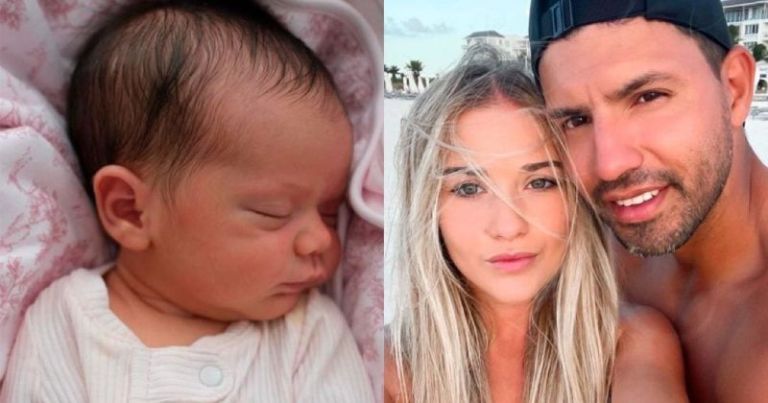 Las primeras fotos de Olivia la hija del Kun Agüero y Sofía Calzetti