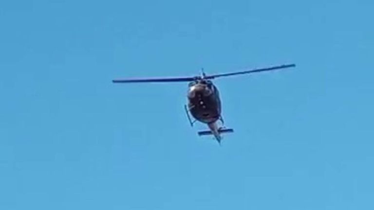 VIDEO: continúan los sobrevuelos del helicóptero del Ejército Argentino en Roca