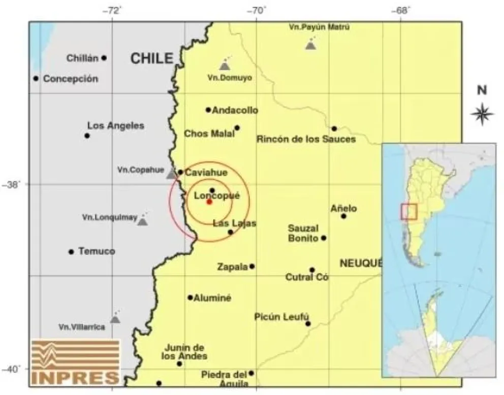 Sismo de 6.5: “Fue 100% natural y no hay que temerle en la zona del Alto Valle” 