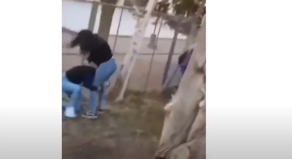 VIDEO: En Cipolletti también hubo peleas de adolescentes en el espacio público 