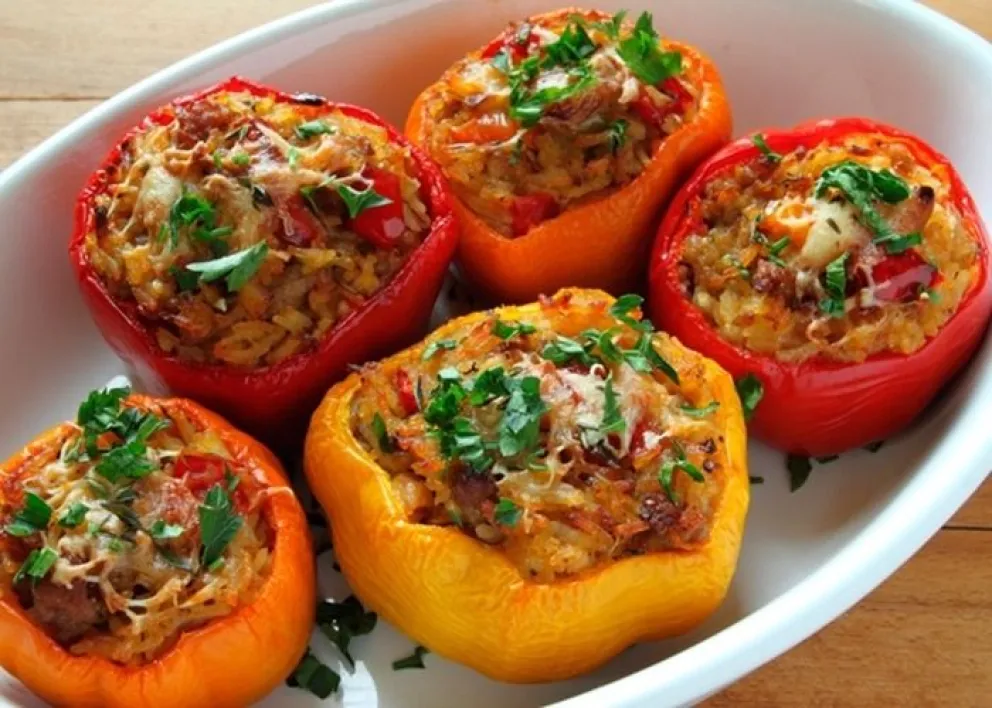 Deliciosos morrones rellenos de carne al horno: una explosión de sabores