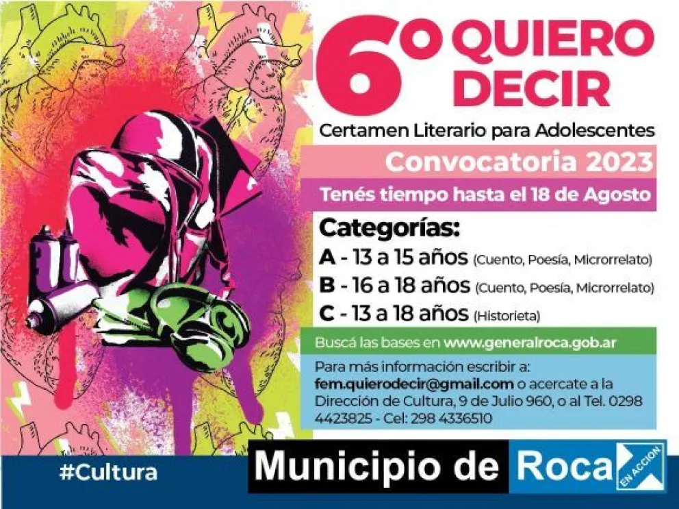 Últimos días para participar del 6to certamen literario “Quiero decir”