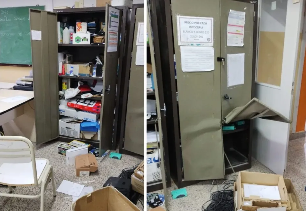 Robo en la escuela 317: Se llevaron valiosos elementos tecnológicos y causaron importantes destrozos