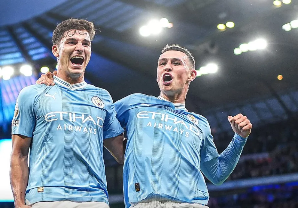 Julián Álvarez le  dio la victoria al Manchester City con un increíble gol
