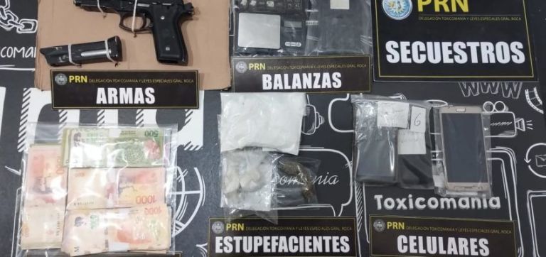 Desarticulados dos puntos de venta de drogas en Roca: hay tres personas imputadas
