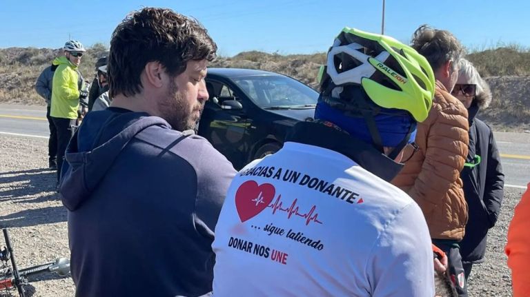 Roca y Chimpay, unidas en bicicleta para concientizar sobre la donación de órganos