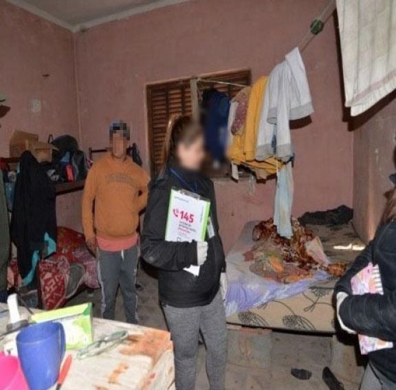 Megaoperativo en Huergo: las víctimas de trata vivían en condiciones deplorables