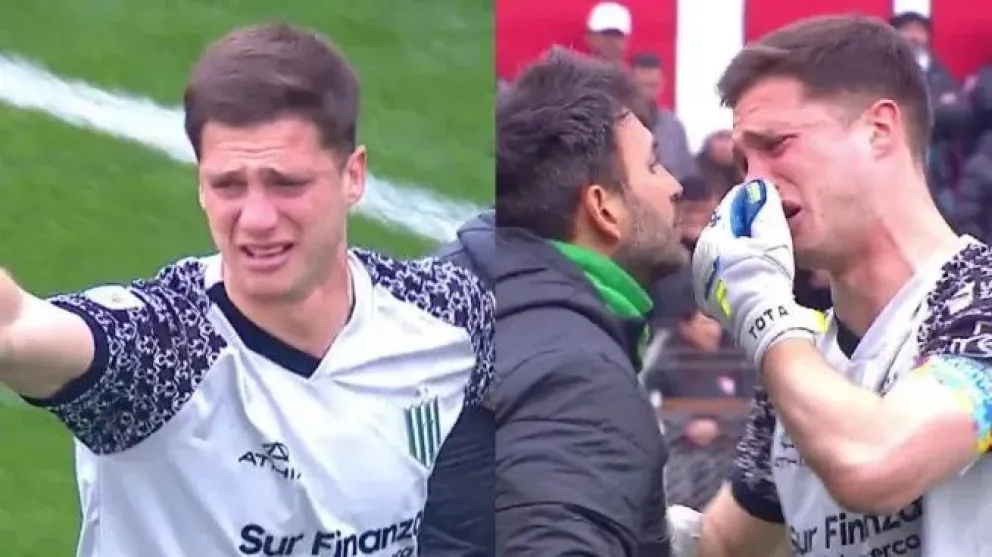 Increíble jugada del arquero de Banfield: pase de gol, se desvaneció y pidió que no lo saquen