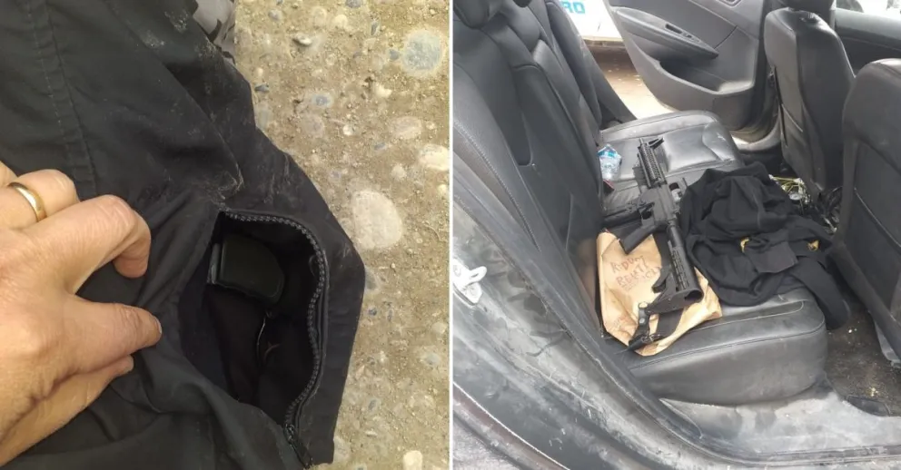 Detuvieron a dos personas que circulaban en un auto con un fusil y un arma calibre 22