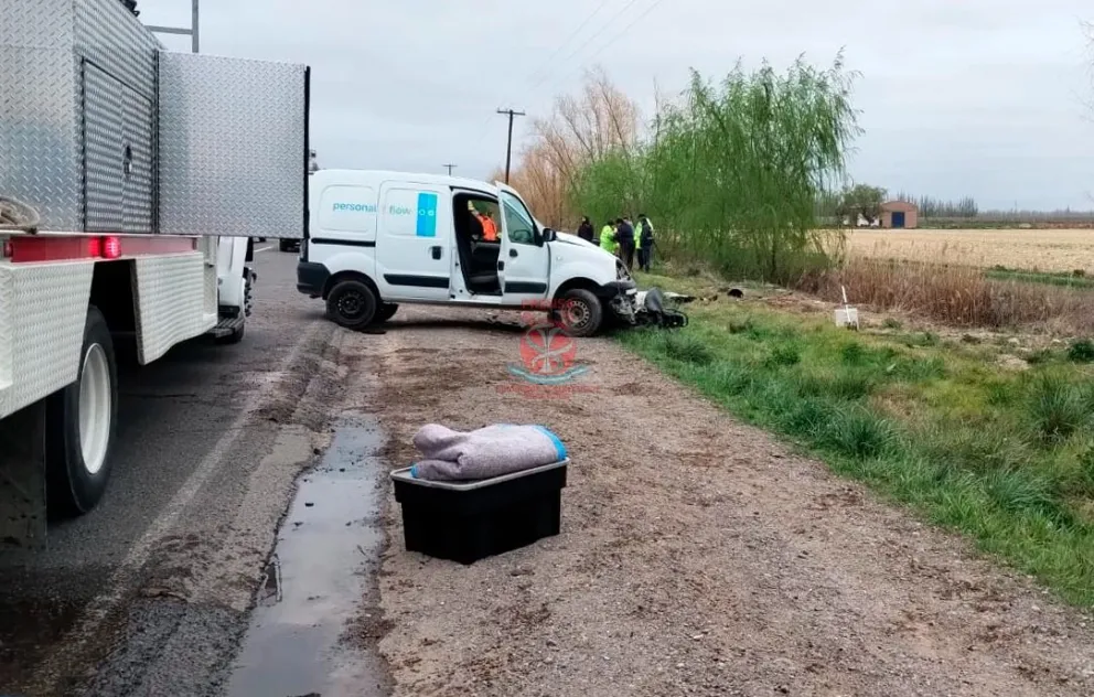Tragedia en Ruta 22: Un motociclista perdió la vida tras chocar con un vehículo 