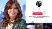 Debut en TikTok: Cristina Kirchner se suma a la red social del momento