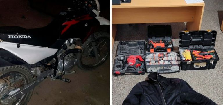 Incautan una moto y elementos robado: hay un detenido