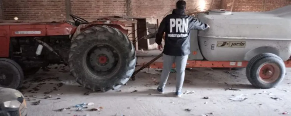 Recuperan un tractor y una pulverizadora robados: hay un detenido