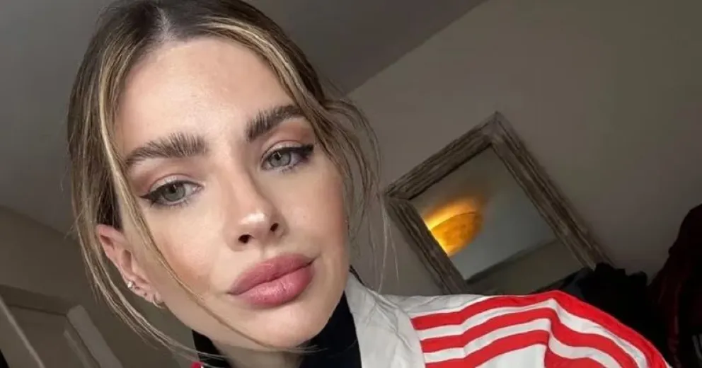 El festejo eufórico de la China Suárez tras la victoria de River en el Superclásico del fútbol argentino