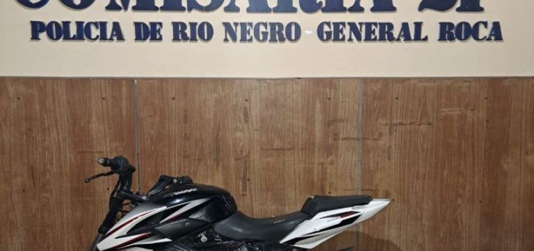 Recuperan en Roca otra motocicleta que había sido robada en Neuquén