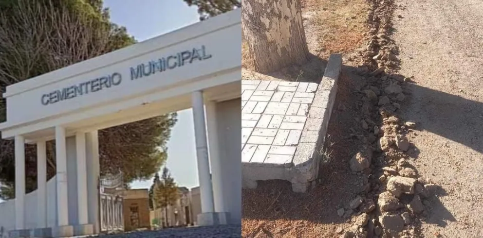 ¡Como si nada!:Otra vez volvieron a robar en el cementerio