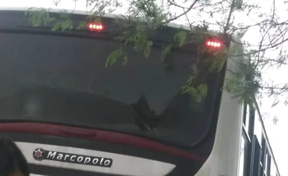 Atacaron a piedrazos a un colectivo de la empresa KoKo en Roca