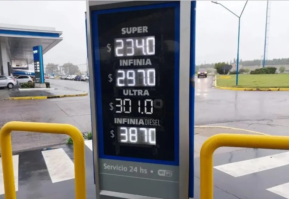 Estos son los nuevos precios de los combustibles en las YPF de Roca