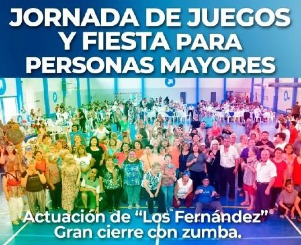 Se viene una nueva tarde llena de juegos y música para los adultos mayores de Roca 