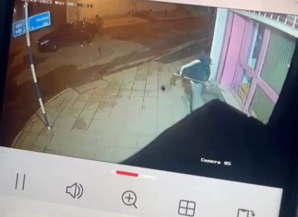 Rompieron los vidrios de un local con un palo e ingresaron a robar mercadería 