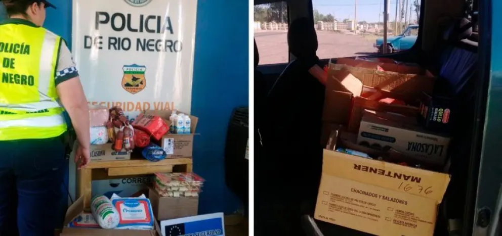 No respetó las medidas sanitarias y le decomisaron varias cajas llenas de comida
