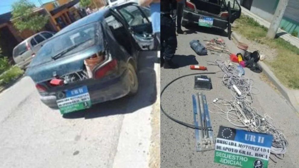 Dos hombres y una mujer fueron capturados luego de robar elementos de una construcción