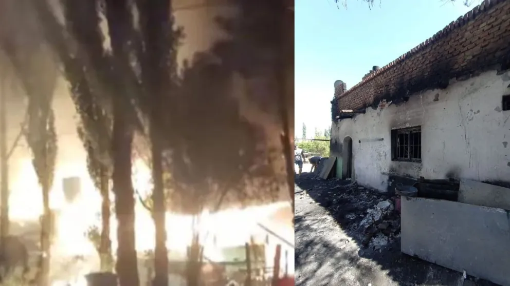 Incendio en la zona rural: “Se quedaron sin nada, se les quemó una casa y media”