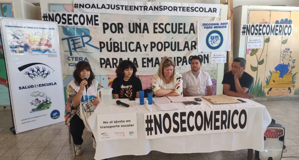 Unter denuncia recortes en comedores y transporte escolar en Río Negro