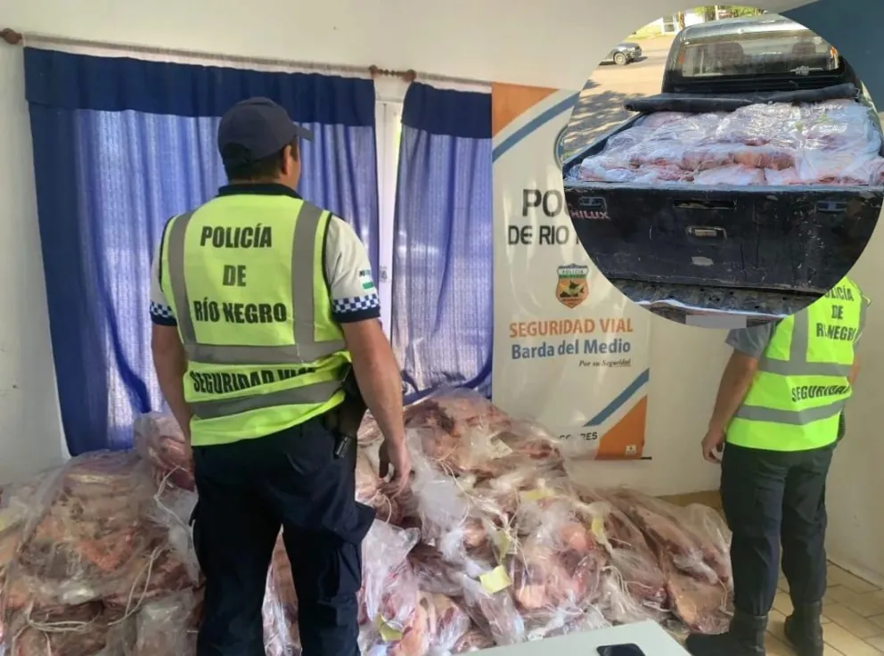 Decomisan más de 100 kilos de carne vacuna en el Alto Valle