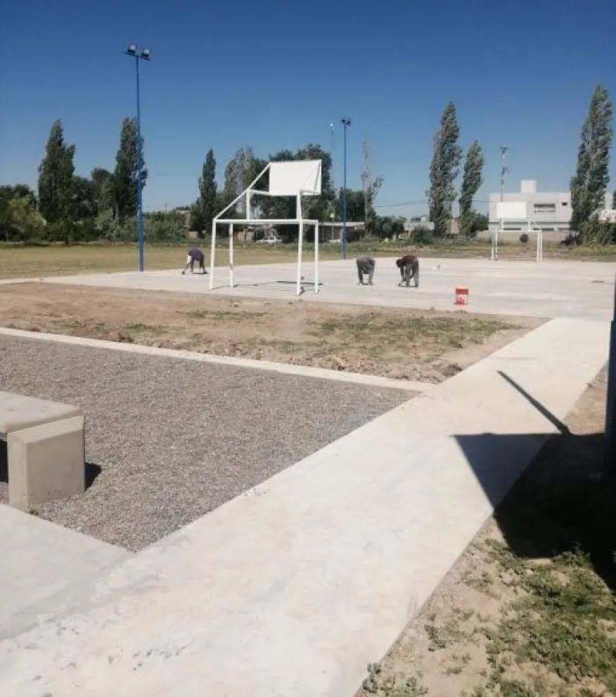 Mirá cómo está quedando el nuevo Playón Multideportivo en Barrio Belgrano