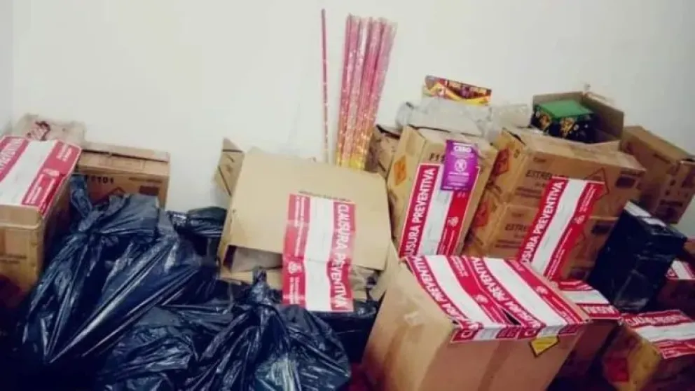 Decomisaron más de 20 millones de pesos en pirotecnia