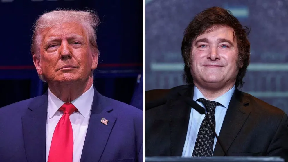 Donald Trump elogió a Javier Milei: "Está trabajando duro"