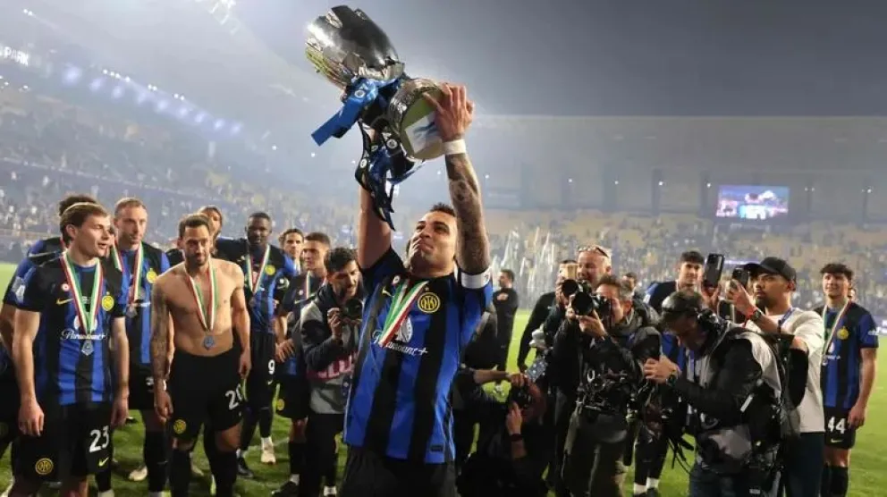 El Inter se consagró campeón de la Supercopa de Italia de la mano de Lautaro Martínez