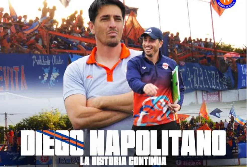 Diego Napolitano continuará al mando de Deportivo Roca 