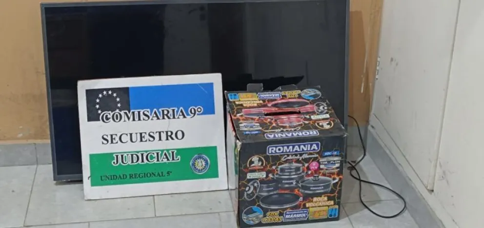  Recuperan dos ollas y un televisor tras allanamientos en el Alto Valle