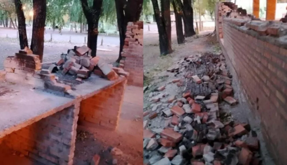 Vandalismo nocturno: Destruyeron las parrillas de un balneario del Alto Valle