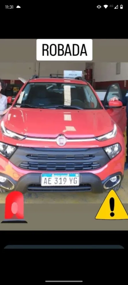 Recuperaron una Fiat Toro que había sido robada tras una persecución 