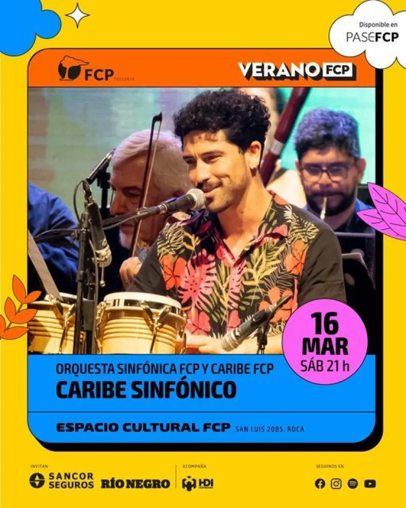Se viene un espectáculo sinfónico con aires caribeños en el cierre del Verano FCP 