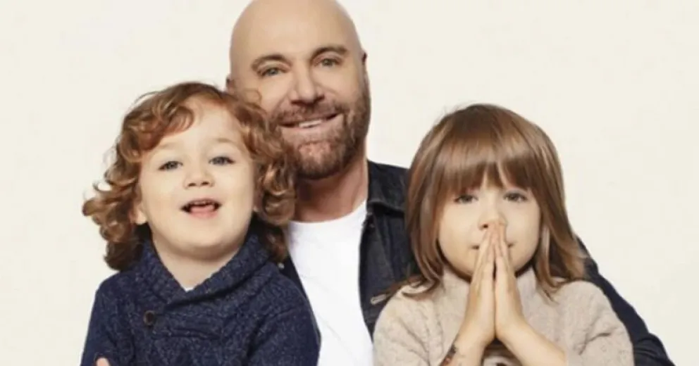 La tierna rutina de Germán Martitegui con sus hijos