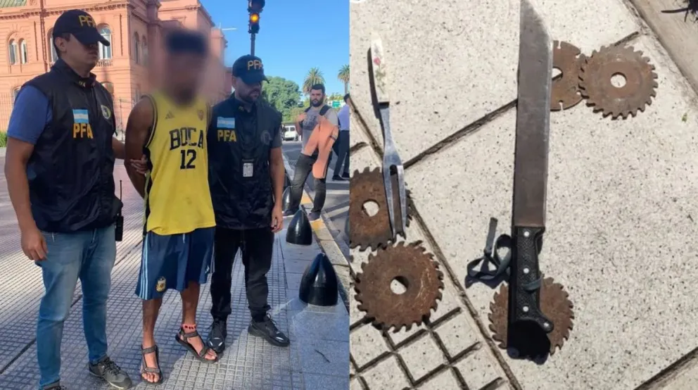 Un hombre quiso entrar a la Casa Rosada con un machete: “Soy Dios y voy a matar al Presidente”