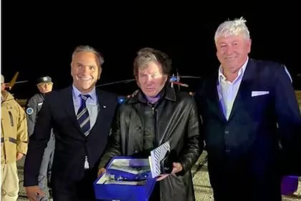 Javier Milei llegó a Bariloche para participar en el Foro Llao Llao