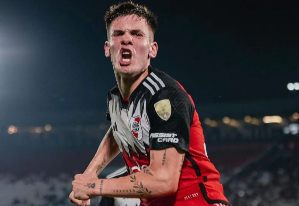 Mastantuono, el héroe del triunfo de River en Paraguay