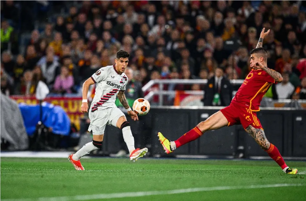 La Roma no pudo como local ante el Leverkusen en la ida de las semifinales