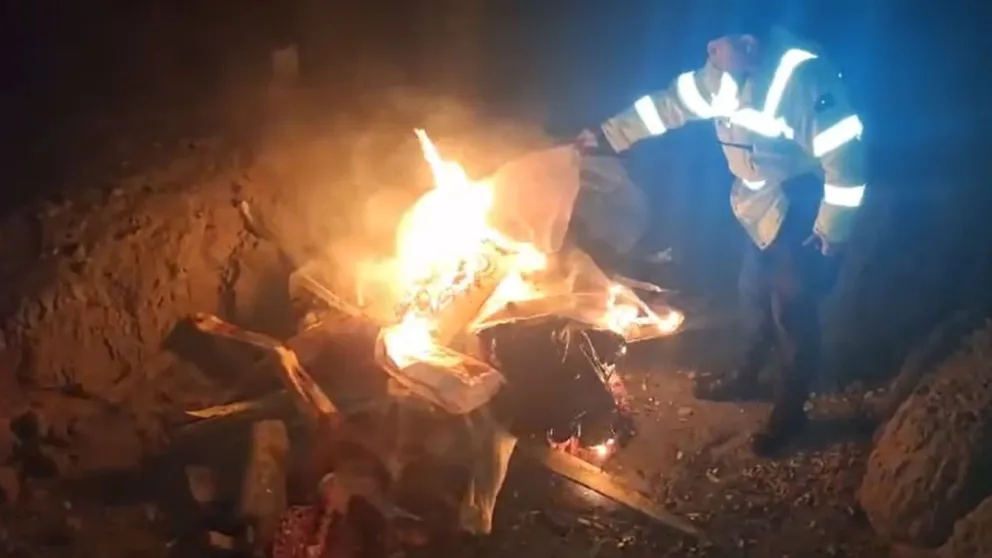 Incineran más de 430 kilos de carne en el control policial de Paso Córdoba
