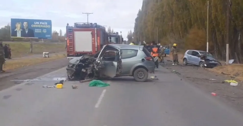 Dos personas fueron hospitalizadas tras fuerte colisión frontal en Ruta 65