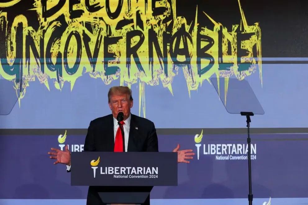 Trump fue abucheado en una convención del Partido Libertario