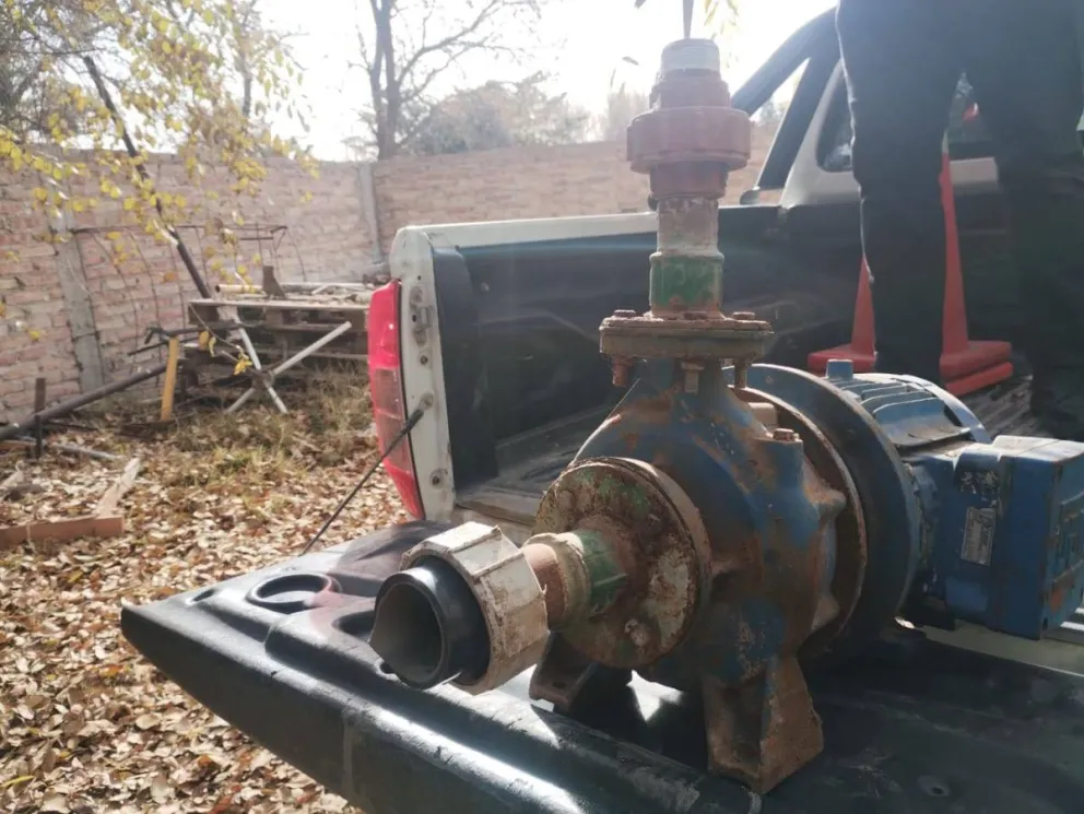 ¡Buena noticia!: recuperaron la bomba de agua robada en el Club Deportivo Roca