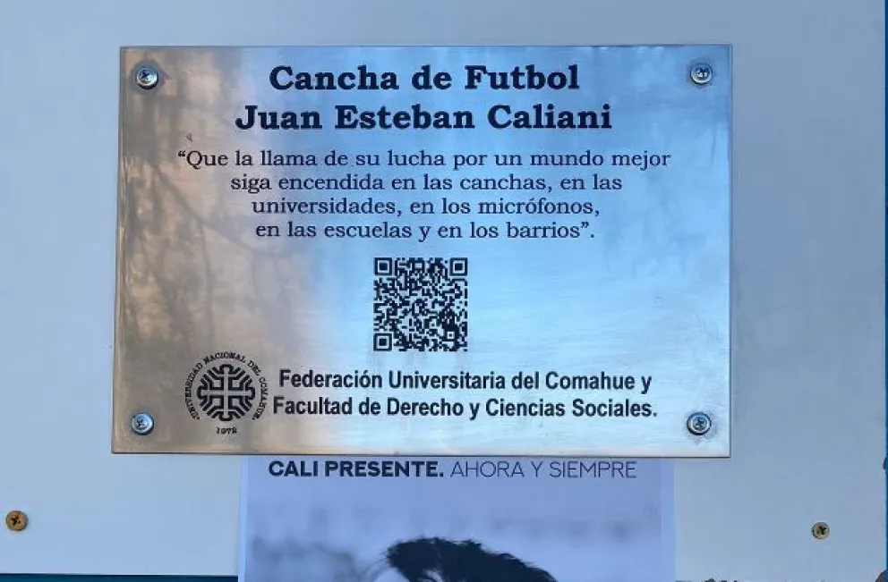 Homenaje a Juan Caliani: La cancha de la Universidad del Comahue lleva su nombre 