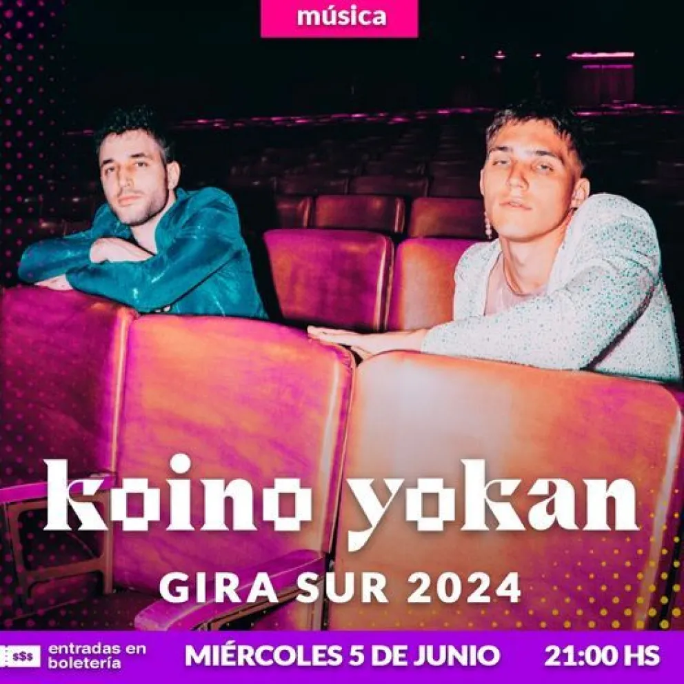 ¿Ya tenés tu entrada para Koino Yokan?: El dúo revelación del rock argentino llega a Roca