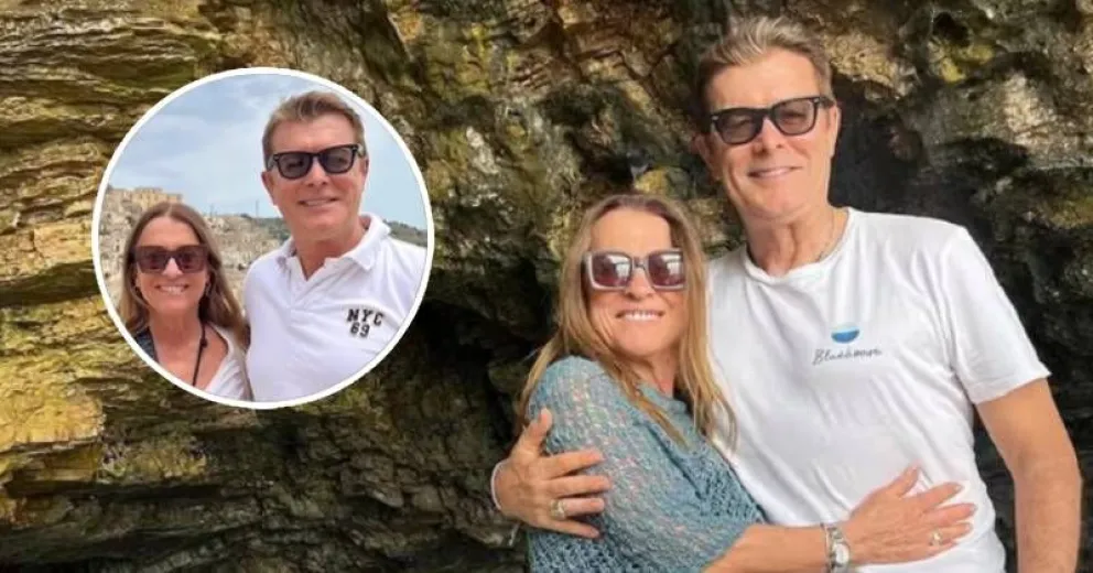 Las vacaciones de Gabriel Corrado en Italia junto a su esposa